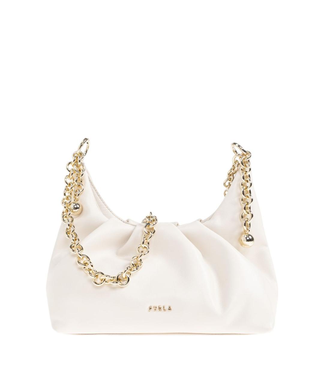 FURLA Белая кожаная сумка через плечо, фото 1