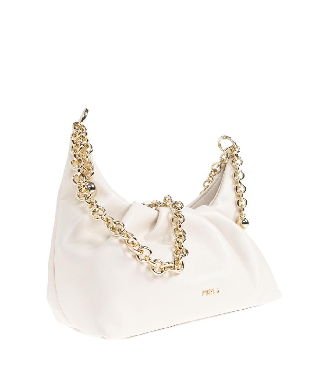 FURLA Белая кожаная сумка через плечо, фото 2