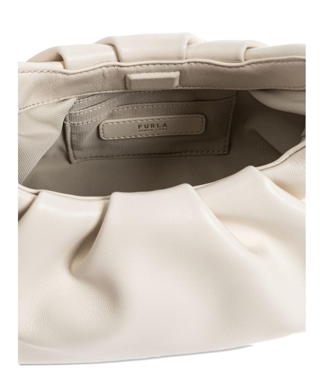 FURLA Белая кожаная сумка через плечо, фото 4