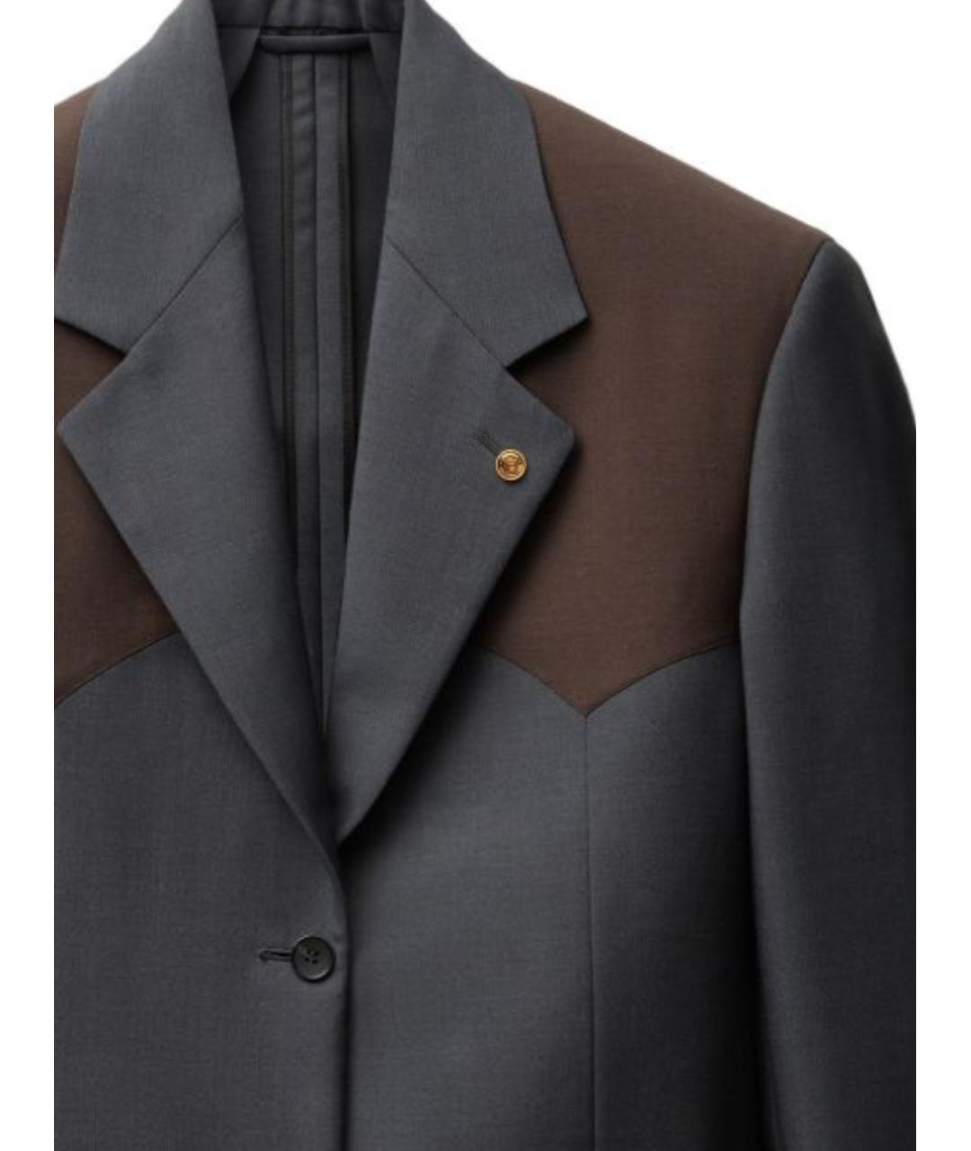 VERSACE Черный шерстяной жакет/пиджак, фото 2