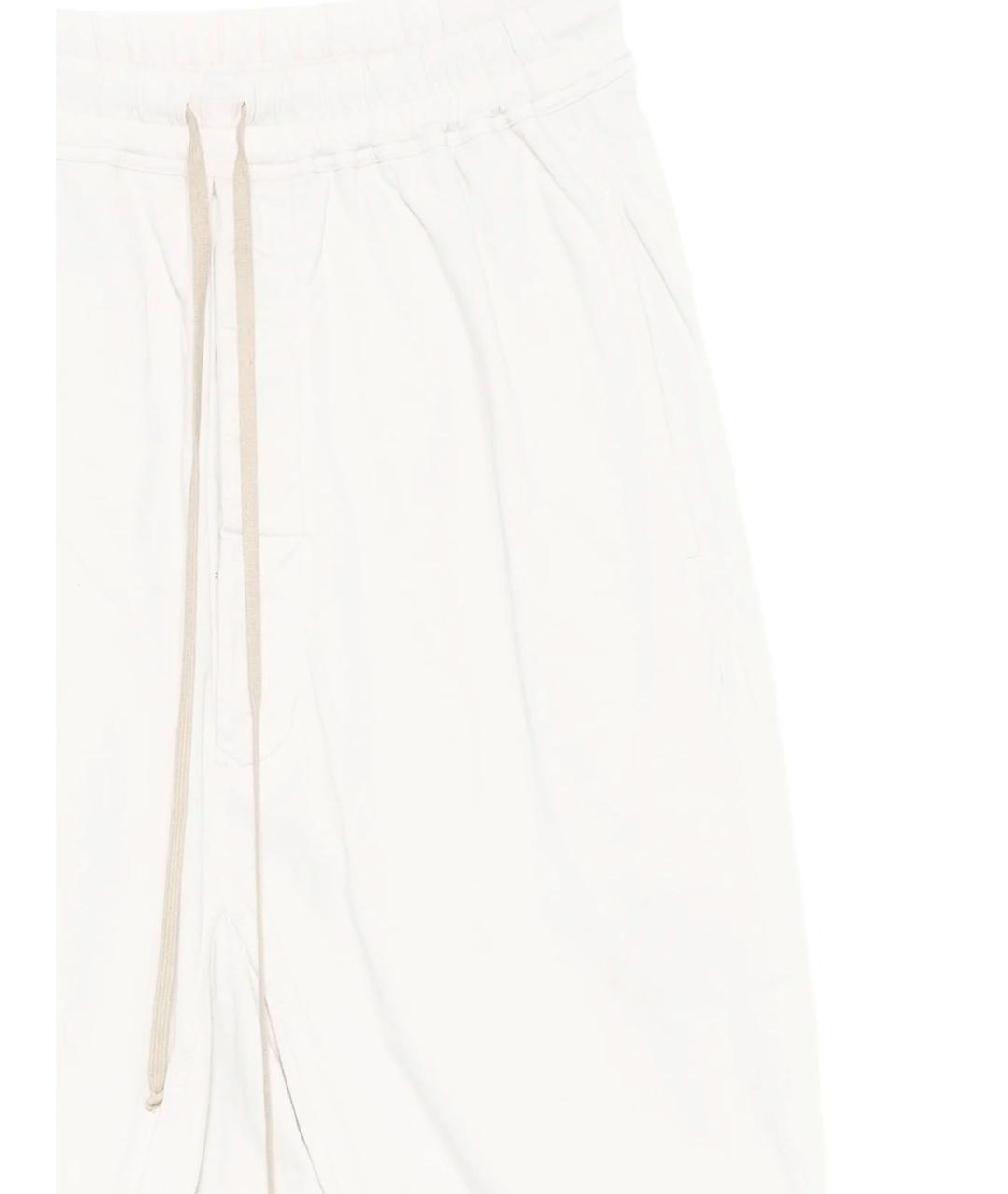 RICK OWENS DRKSHDW Белые хлопковые повседневные брюки, фото 2