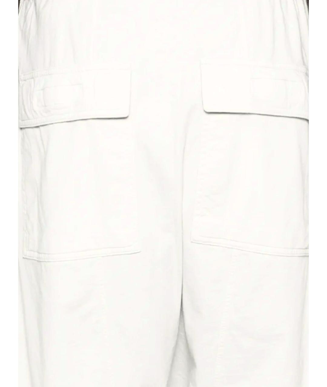 RICK OWENS DRKSHDW Белые хлопковые повседневные брюки, фото 3