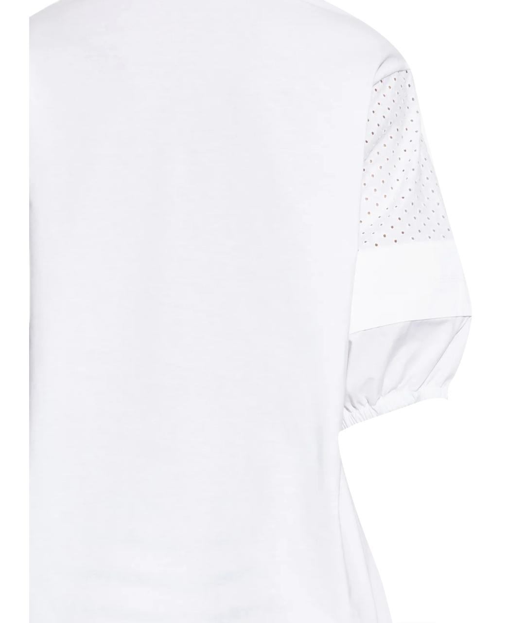 MONCLER Белая хлопковая футболка, фото 3