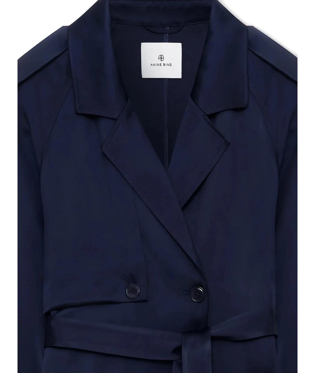 ANINE BING Синее вискозное пальто, фото 2