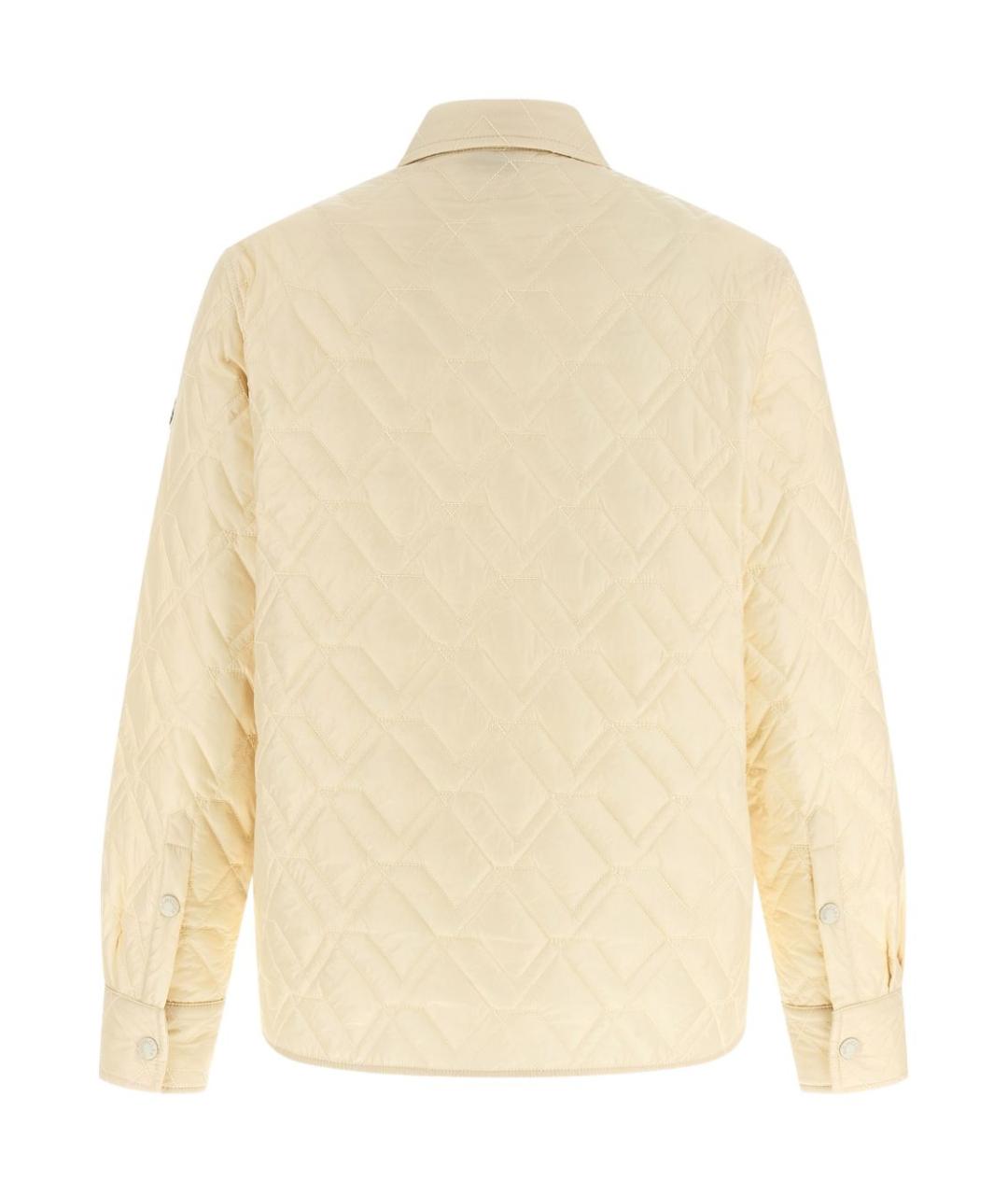 MONCLER Бежевая полиэстеровая куртка, фото 4