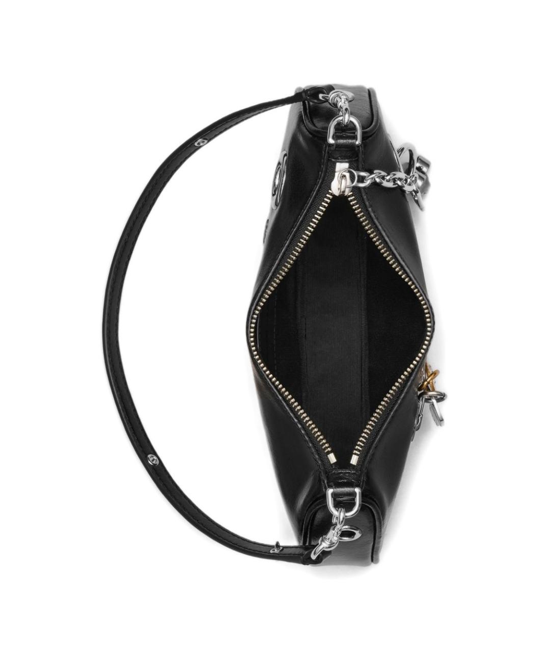 MARC JACOBS Черная кожаная сумка через плечо, фото 4