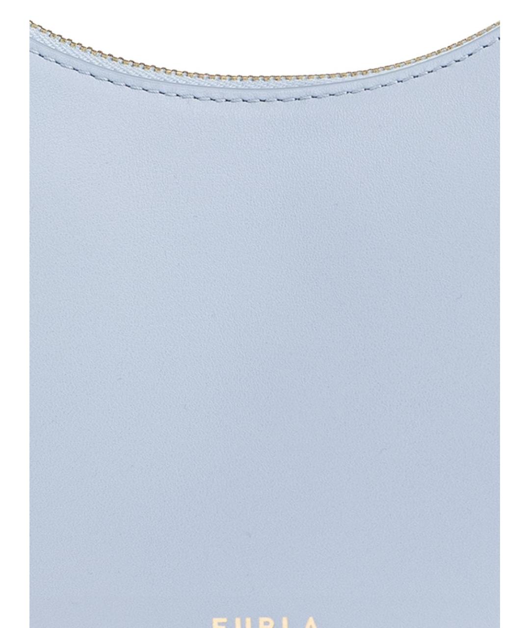 FURLA Голубая кожаная сумка через плечо, фото 5