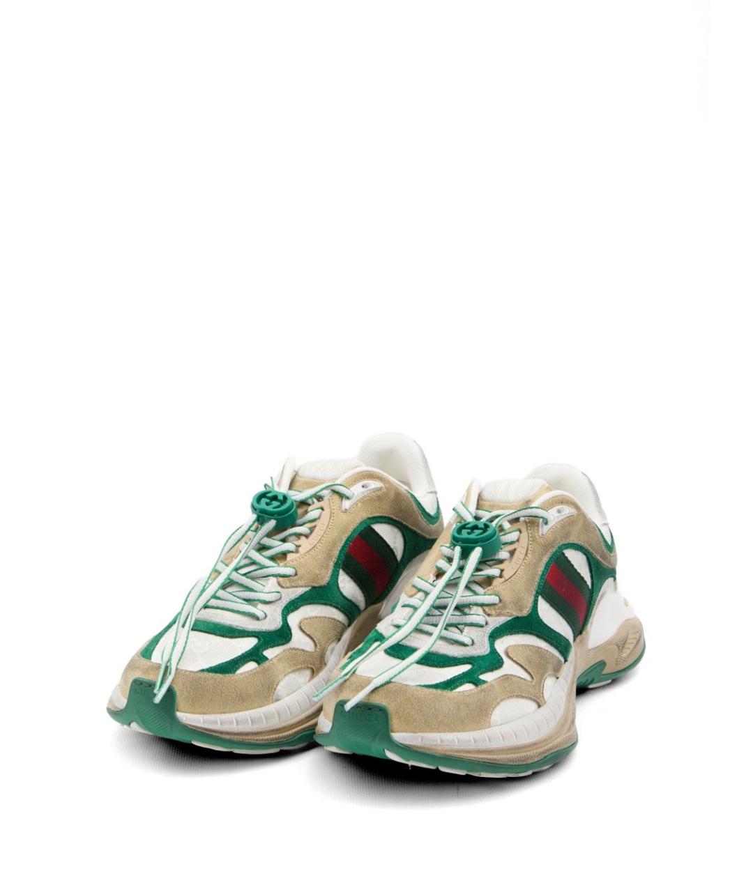 GUCCI Мульти замшевые низкие кроссовки / кеды, фото 3