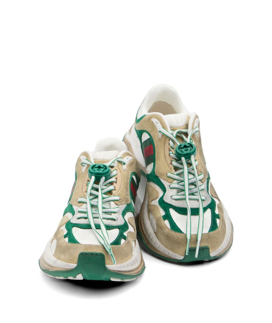 GUCCI Мульти замшевые низкие кроссовки / кеды, фото 4