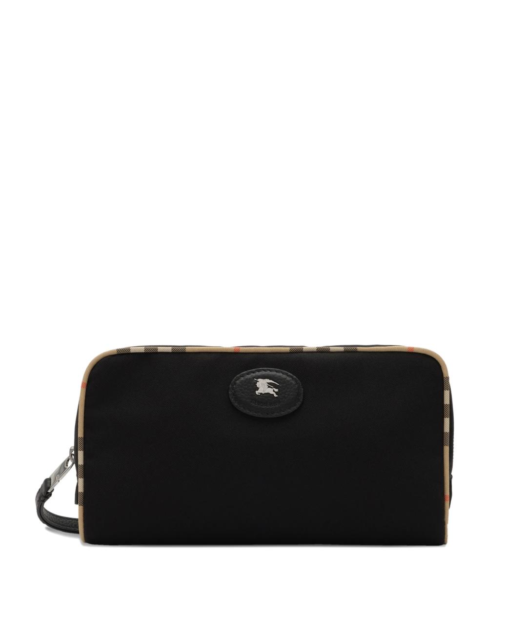 BURBERRY Черная синтетическая барсетка, фото 1