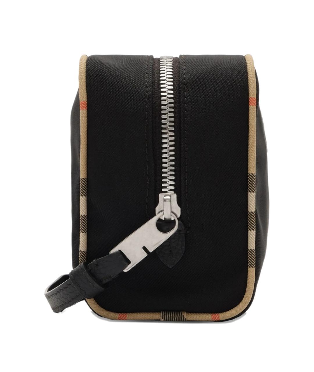 BURBERRY Черная синтетическая барсетка, фото 2