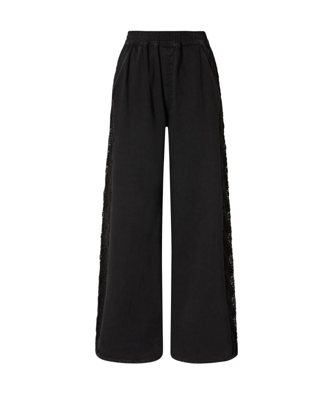 PINKO Черные хлопковые прямые брюки, фото 1