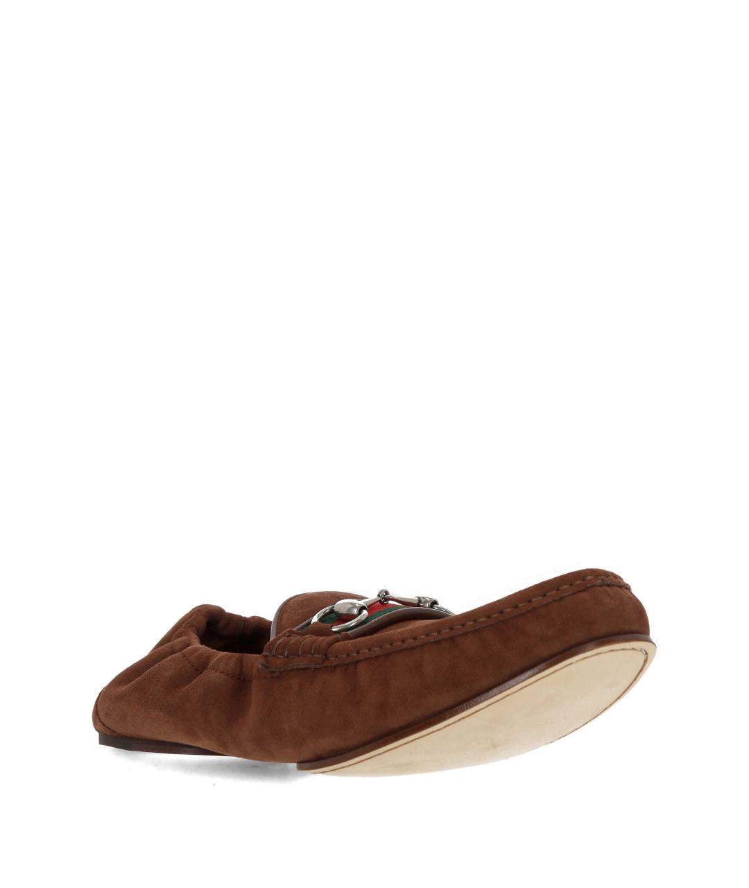 GUCCI Коричневые замшевые лоферы, фото 2