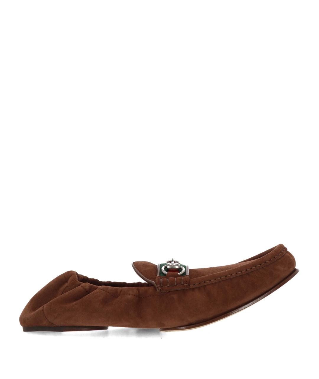 GUCCI Коричневые замшевые лоферы, фото 1