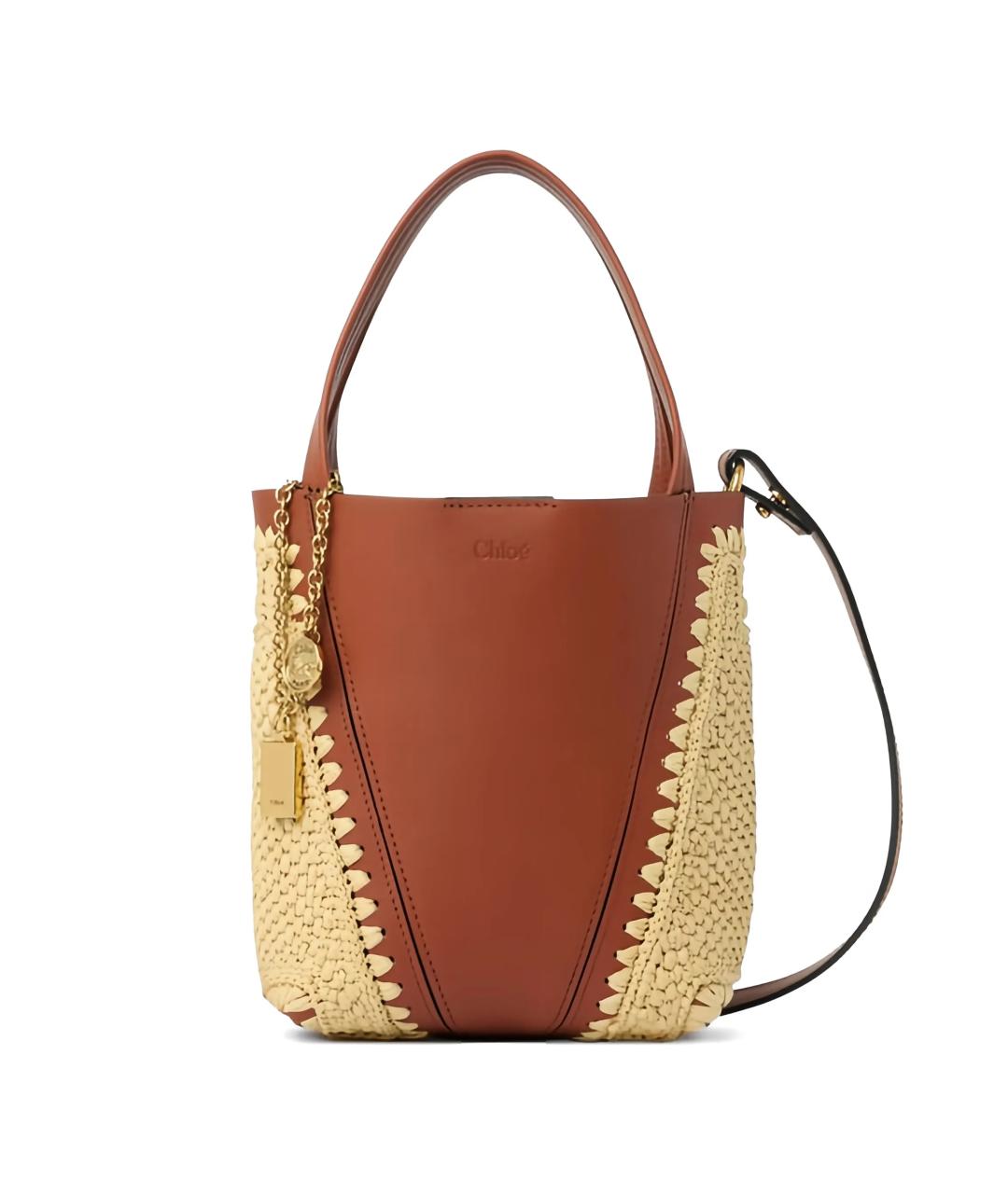 CHLOE Коричневая кожаная сумка через плечо, фото 1