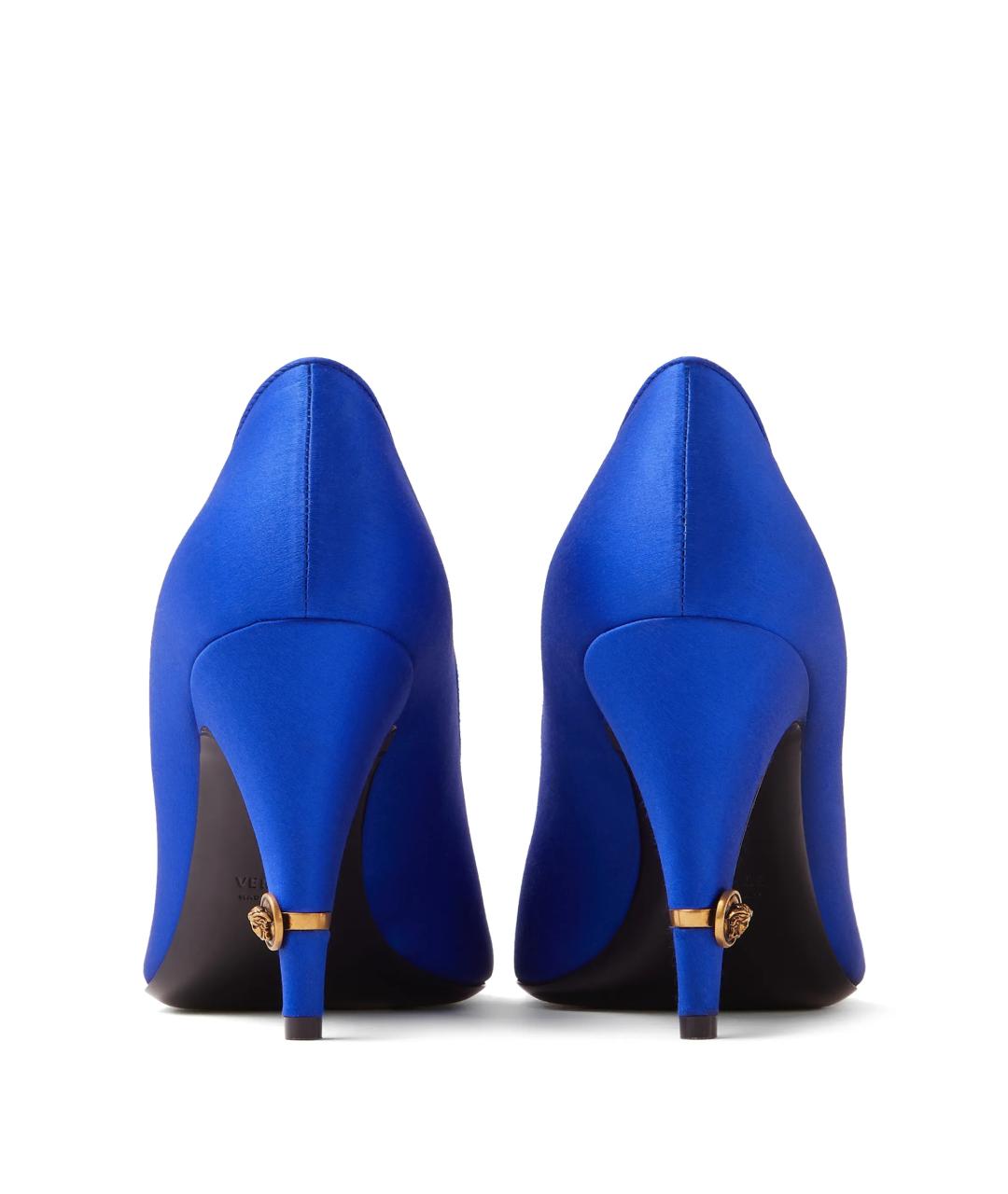 VERSACE Синие текстильные туфли, фото 2