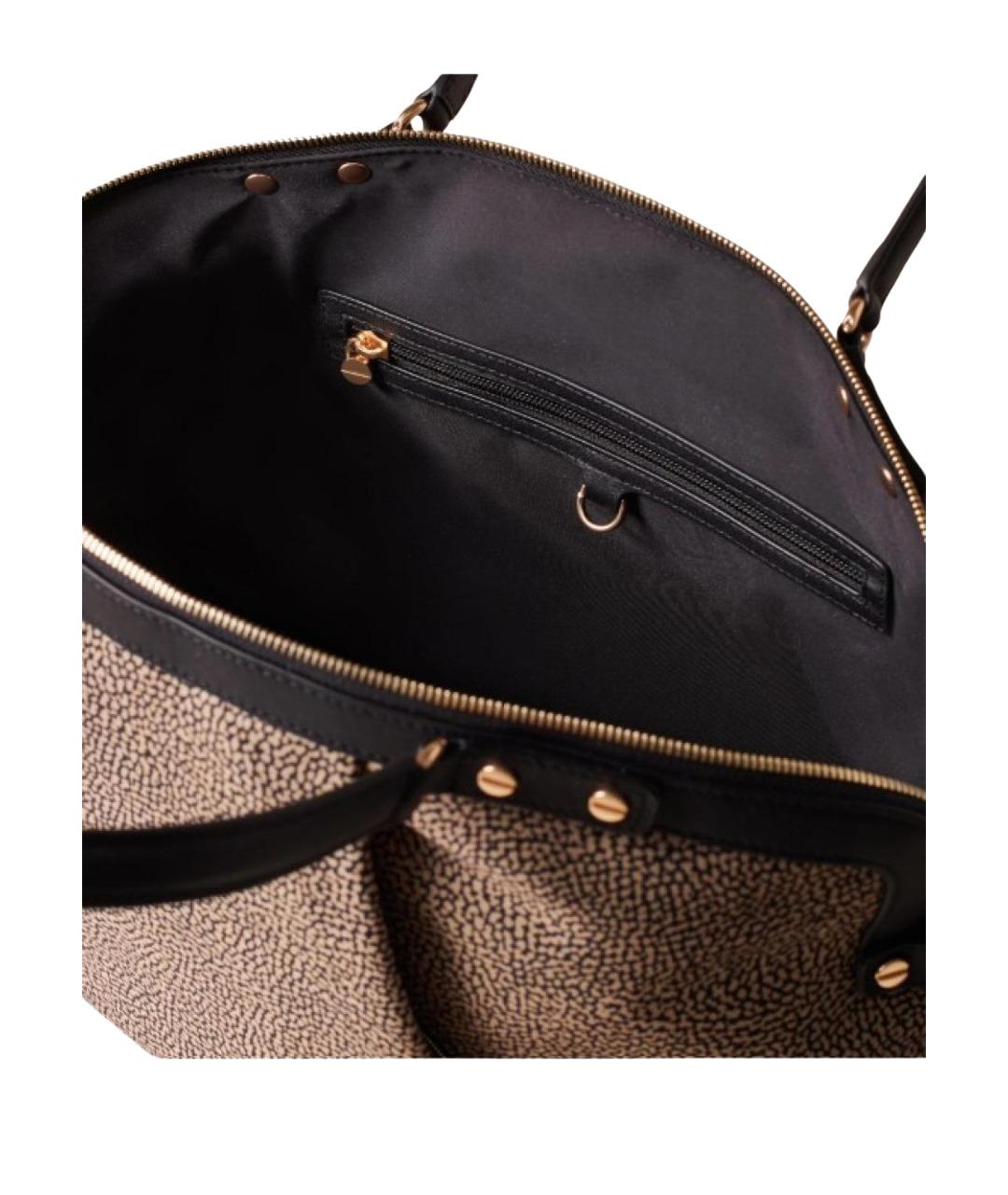 BORBONESE Черная сумка тоут, фото 3