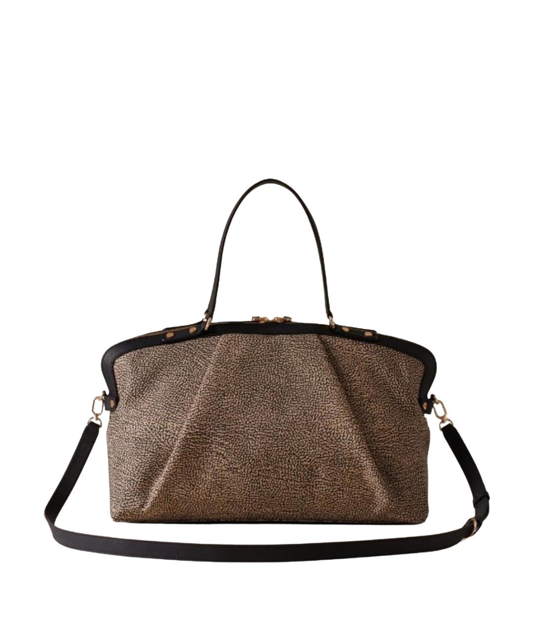 BORBONESE Черная сумка тоут, фото 2