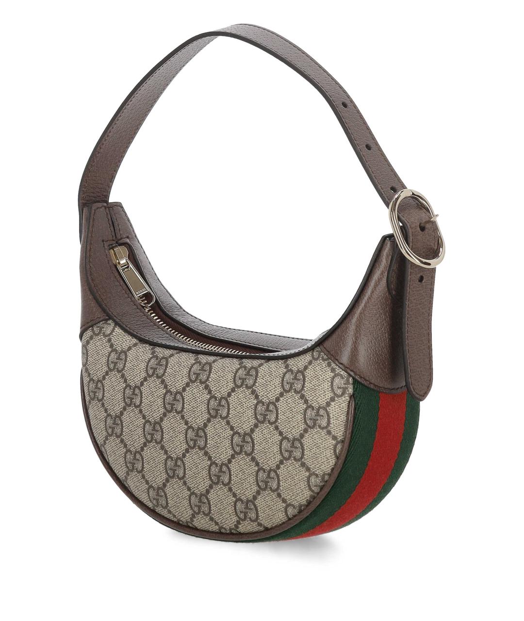 GUCCI Бежевая тканевая сумка через плечо, фото 2