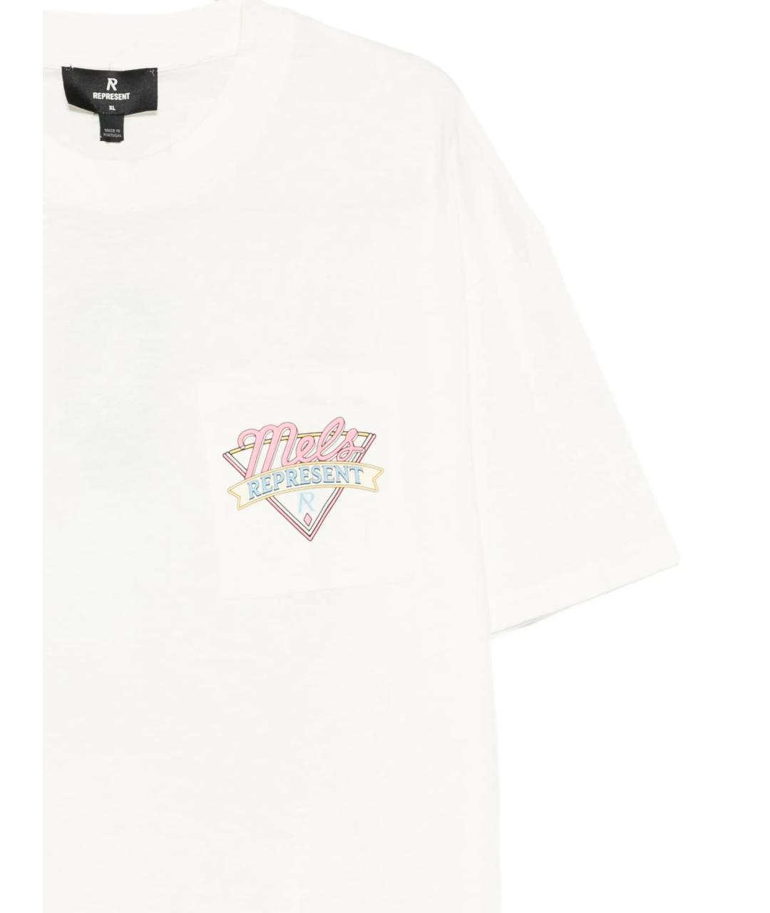 REPRESENT Белая хлопковая футболка, фото 2