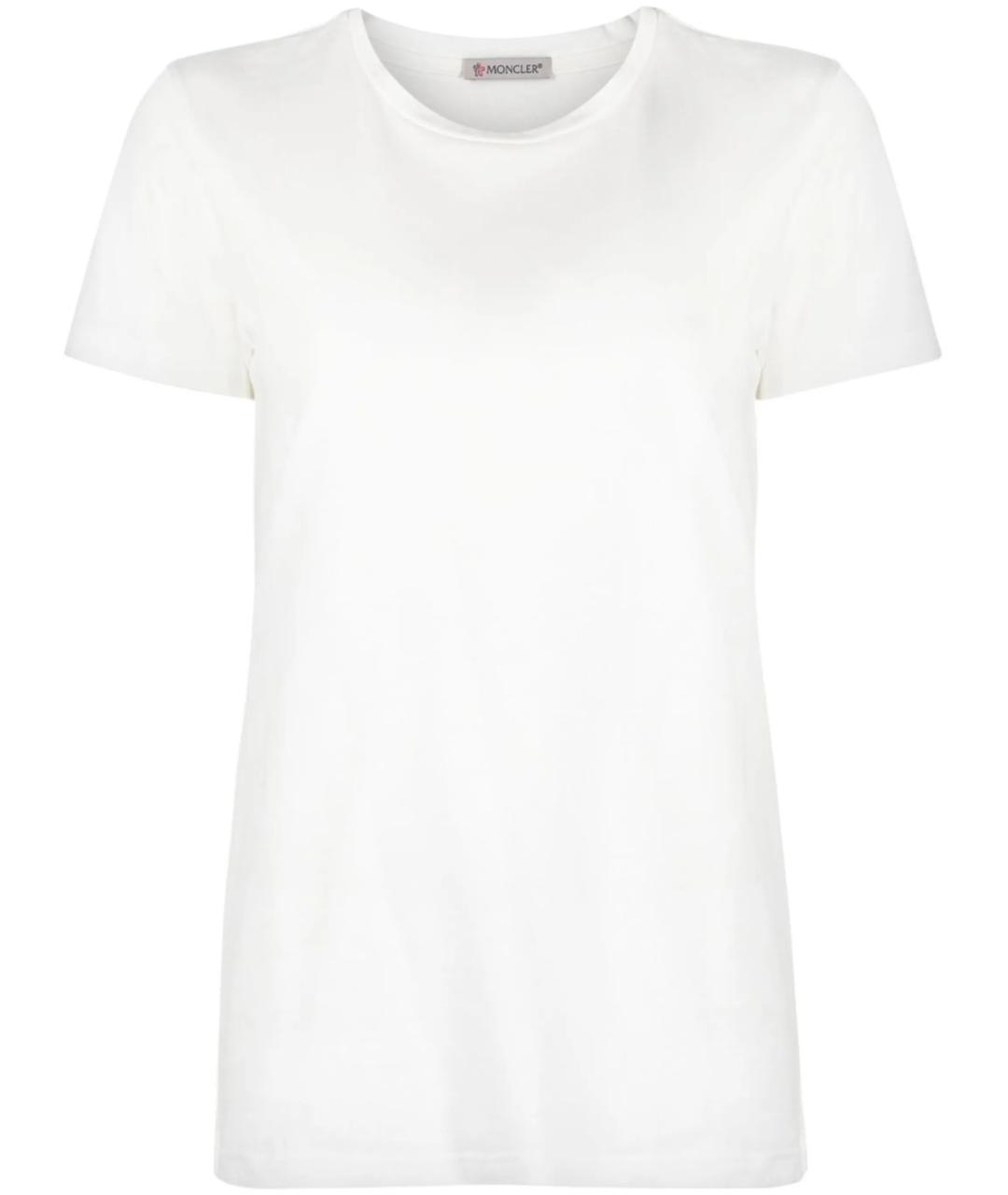 MONCLER Белая хлопковая футболка, фото 1