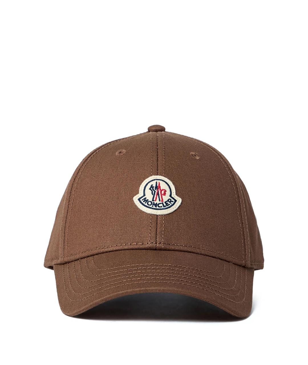 MONCLER Коричневая хлопковая кепка, фото 1