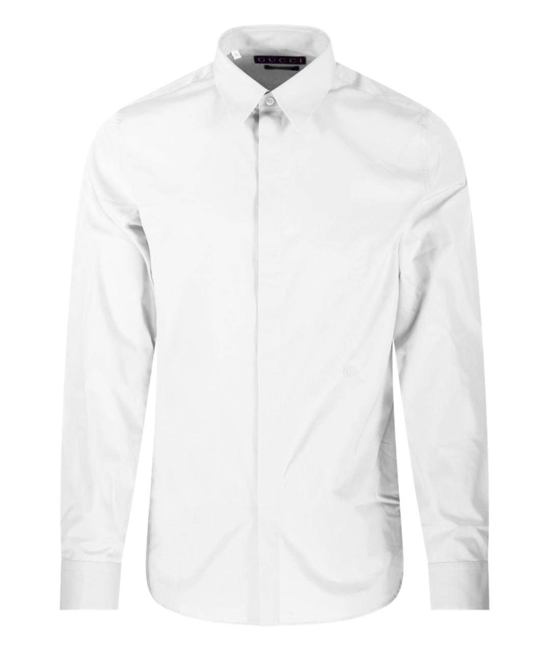 GUCCI Белая хлопковая классическая рубашка, фото 1