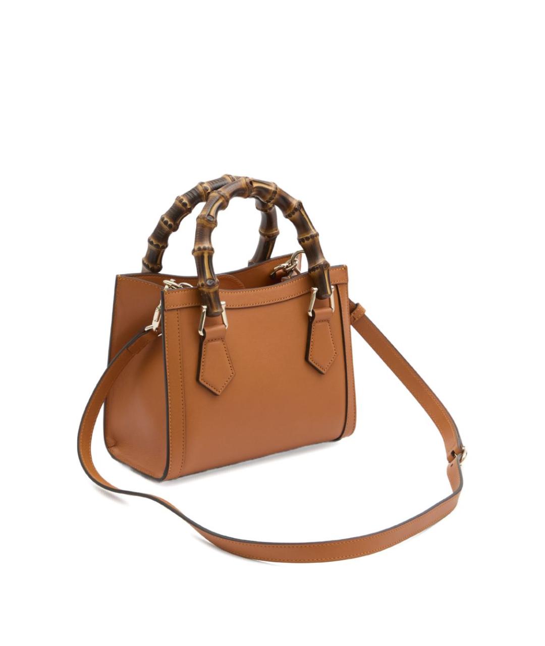 GUCCI Коричневая кожаная сумка тоут, фото 2