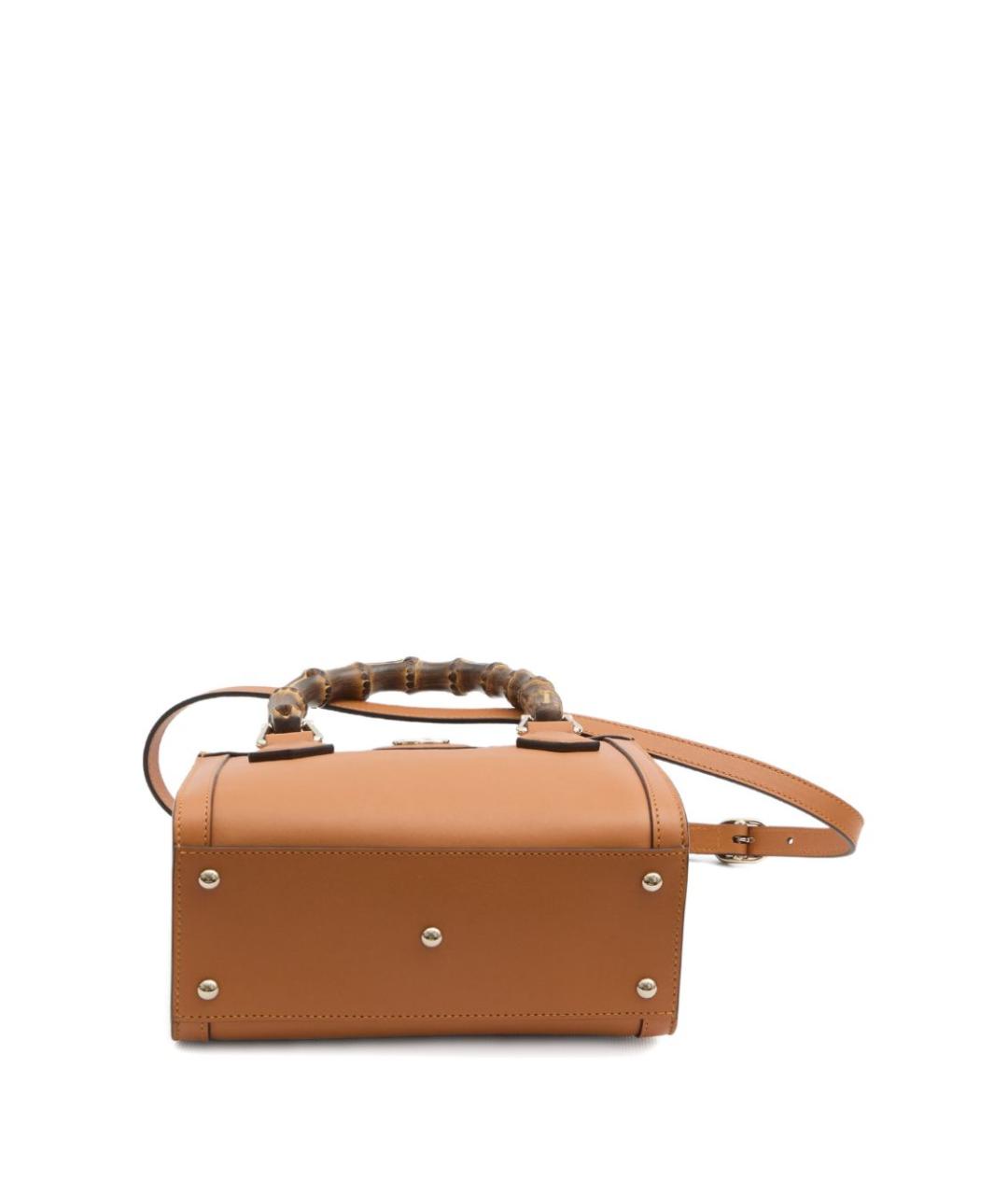 GUCCI Коричневая кожаная сумка тоут, фото 3