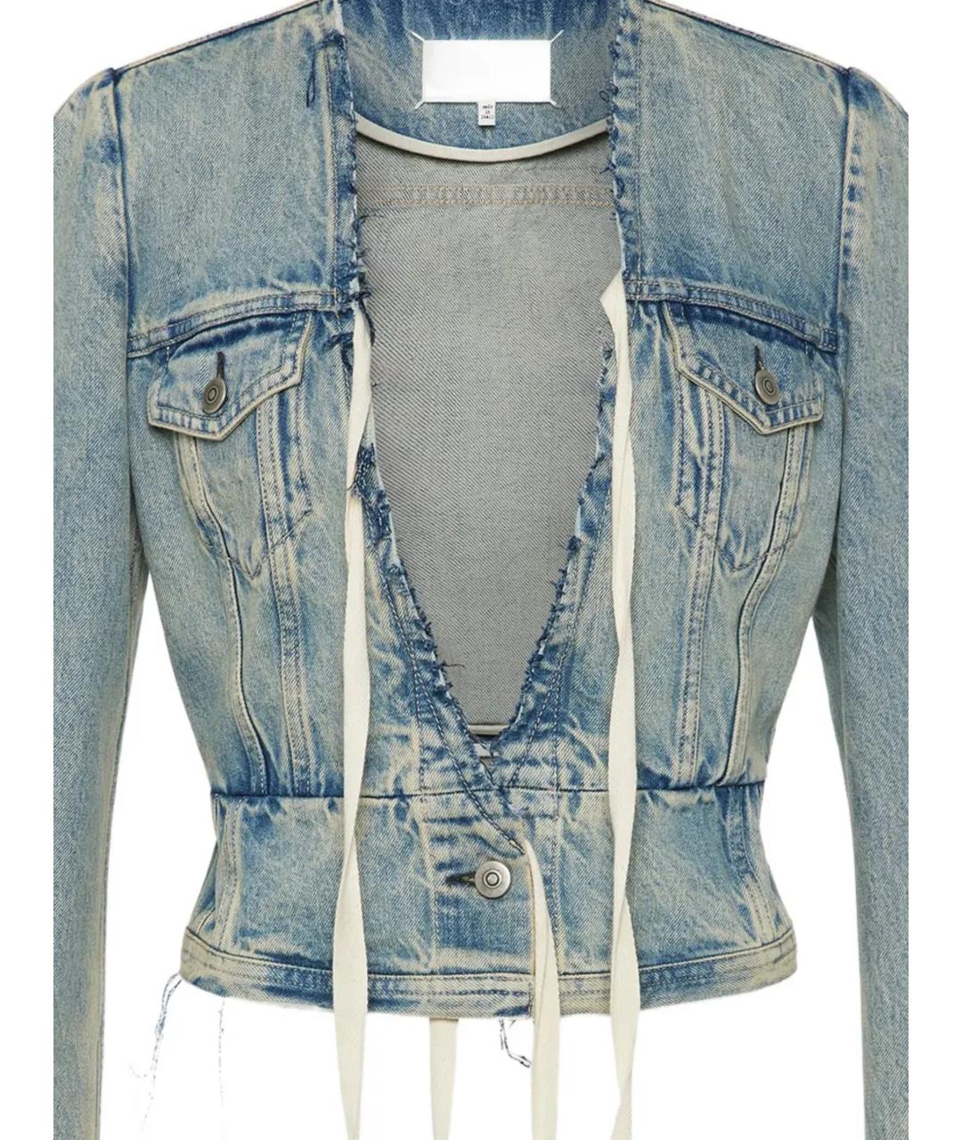 MAISON MARGIELA Голубая хлопковая куртка, фото 2