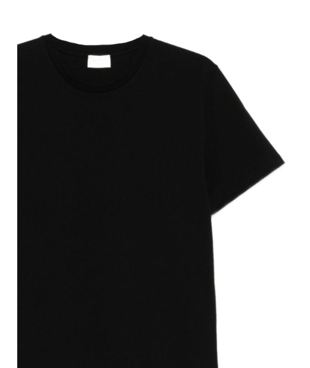 SAINT LAURENT Черная хлопковая футболка, фото 2