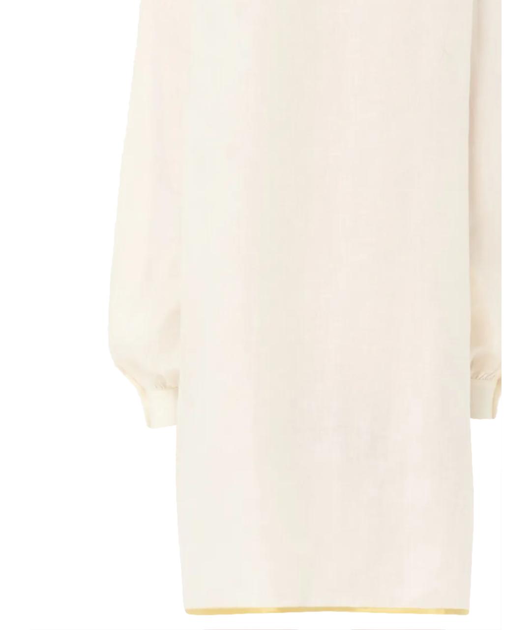 VALENTINO Бежевое хлопковое повседневное платье, фото 3