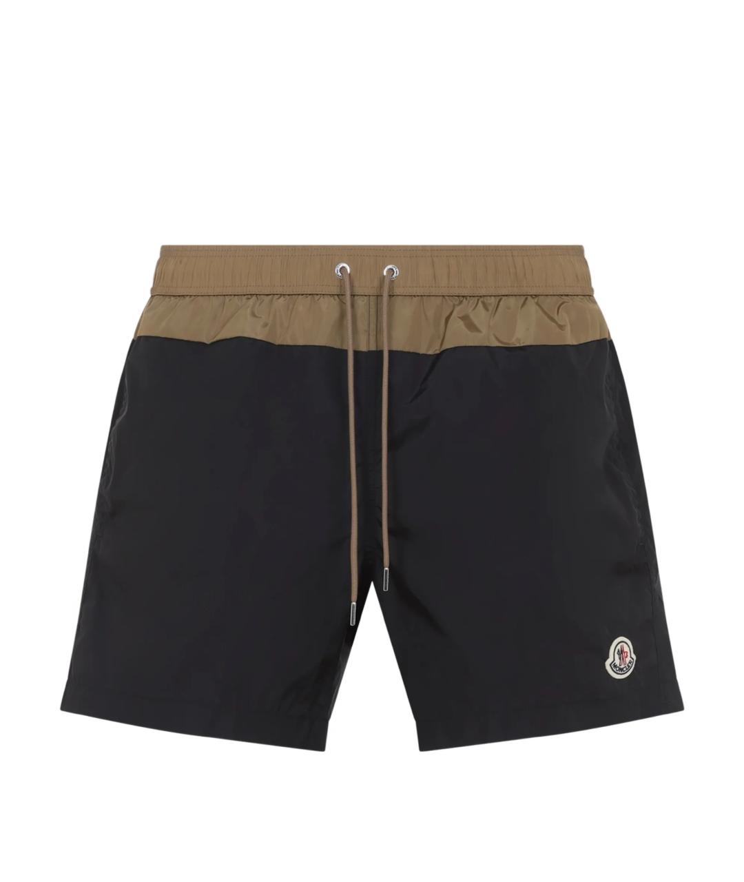 MONCLER Черные полиамидовые шорты, фото 1