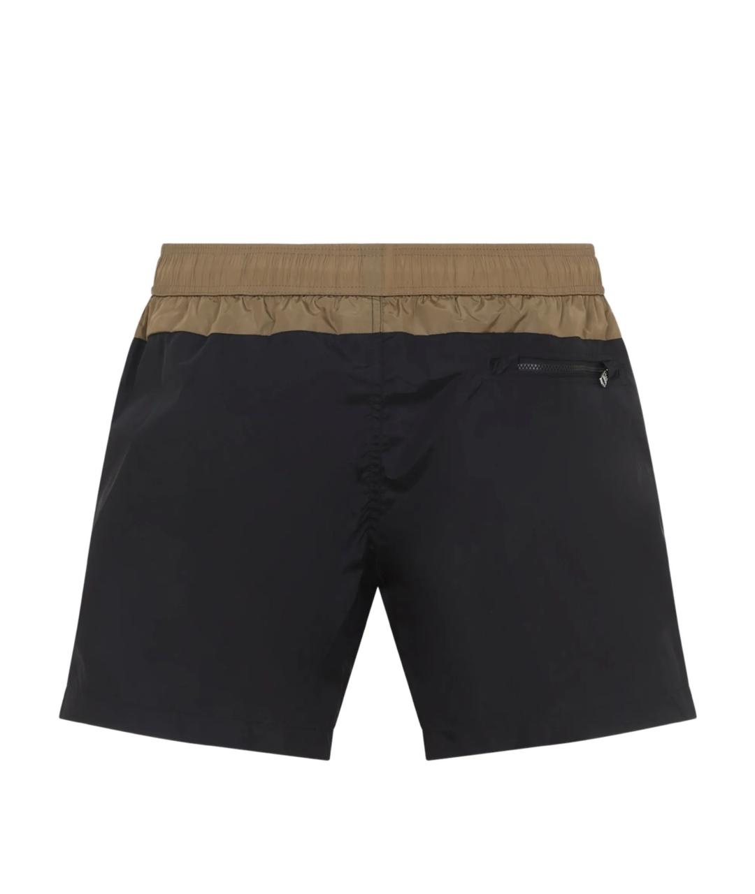 MONCLER Черные полиамидовые шорты, фото 4