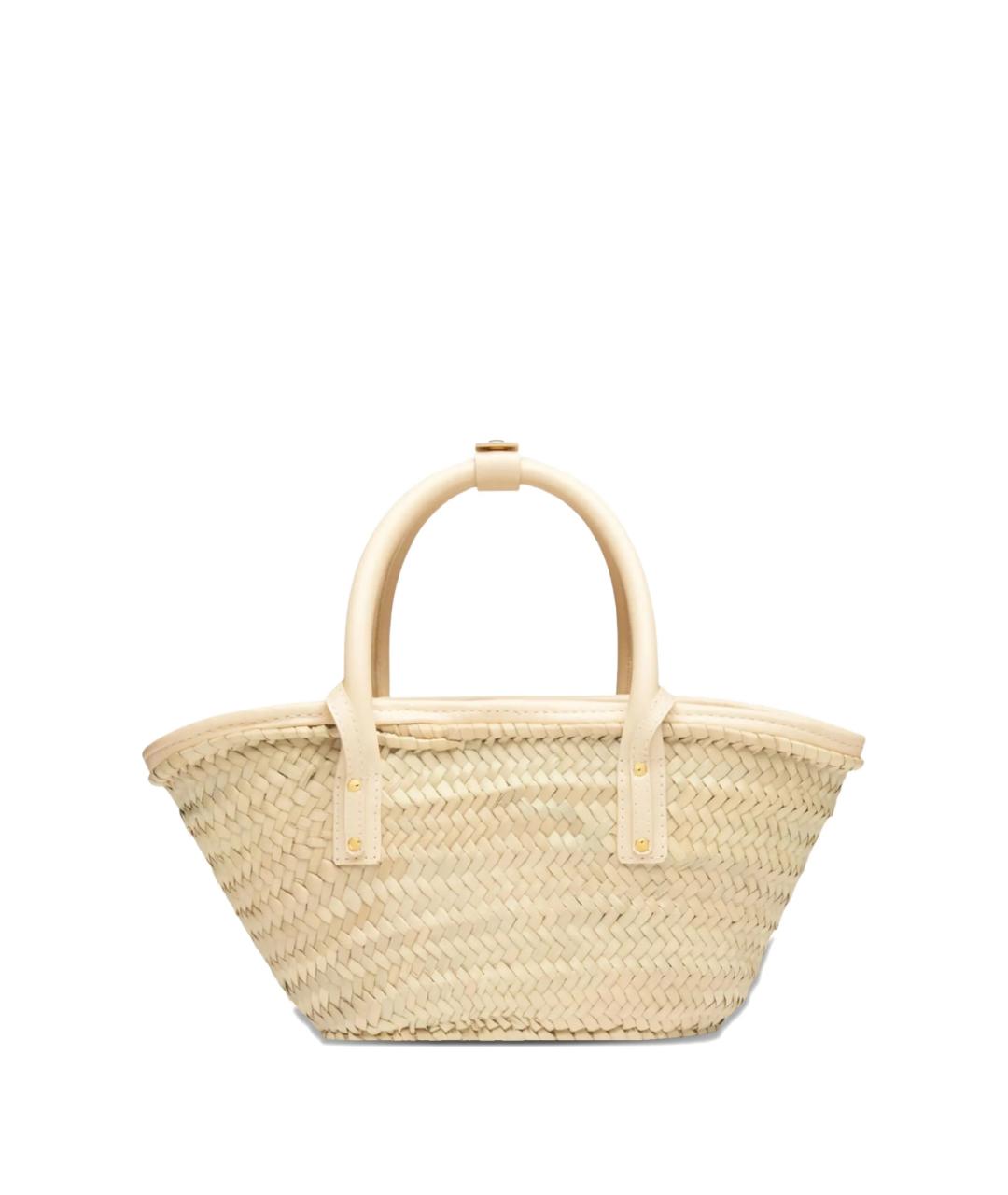 JACQUEMUS Бежевая пелетеная сумка тоут, фото 2