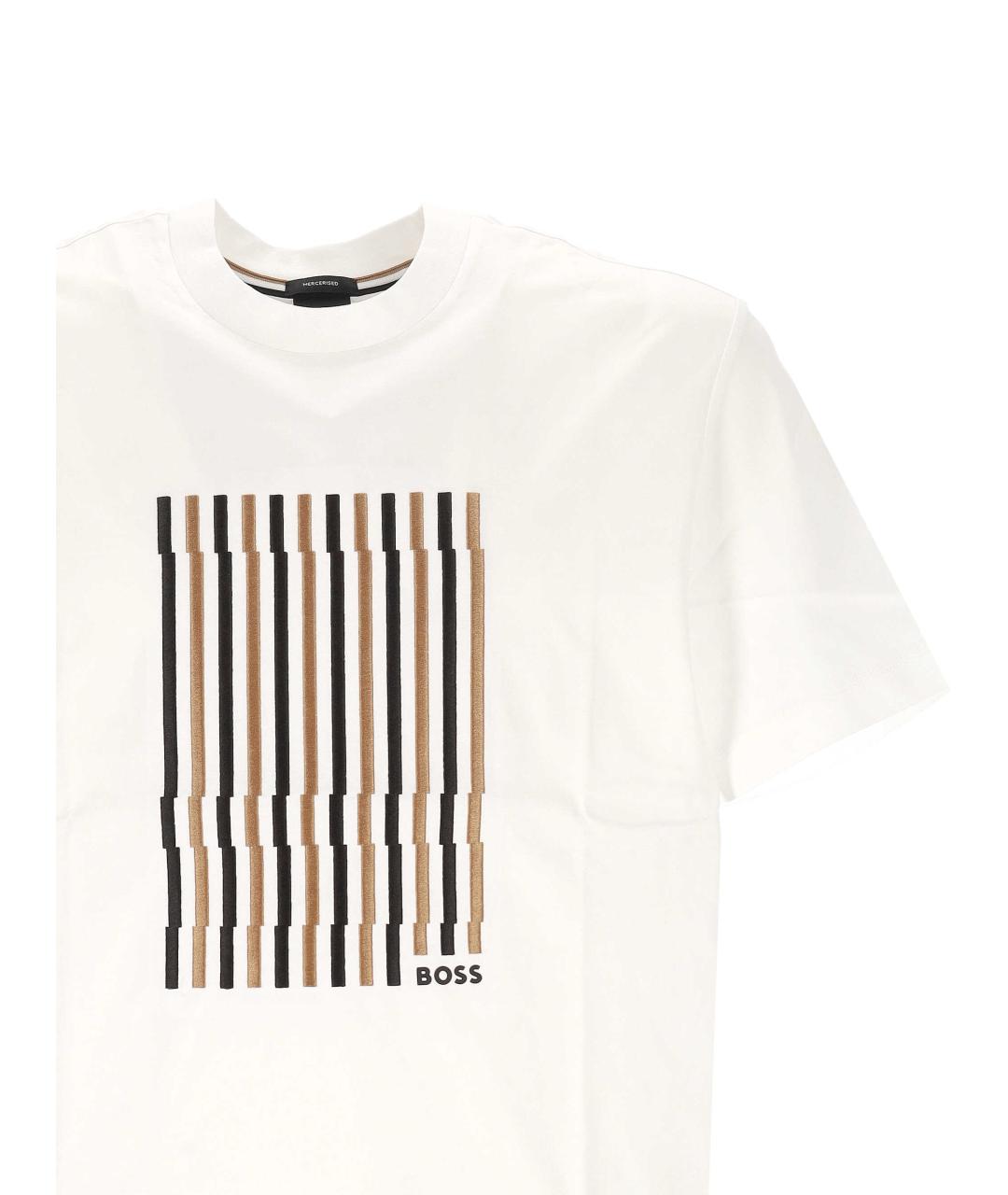 HUGO BOSS Белая хлопковая футболка, фото 2