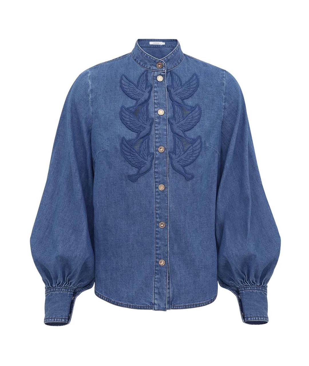 ZIMMERMANN Синяя хлопковая рубашка, фото 1