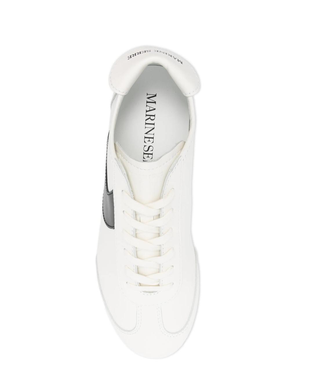 MARINE SERRE Белые текстильные кроссовки, фото 4