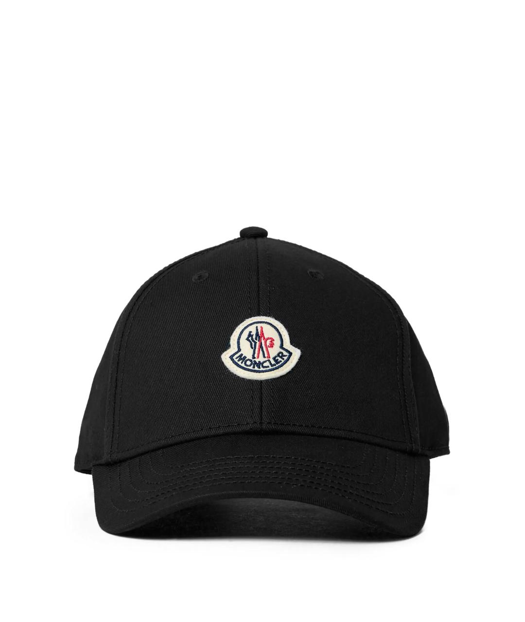 MONCLER Черная хлопковая кепка, фото 1