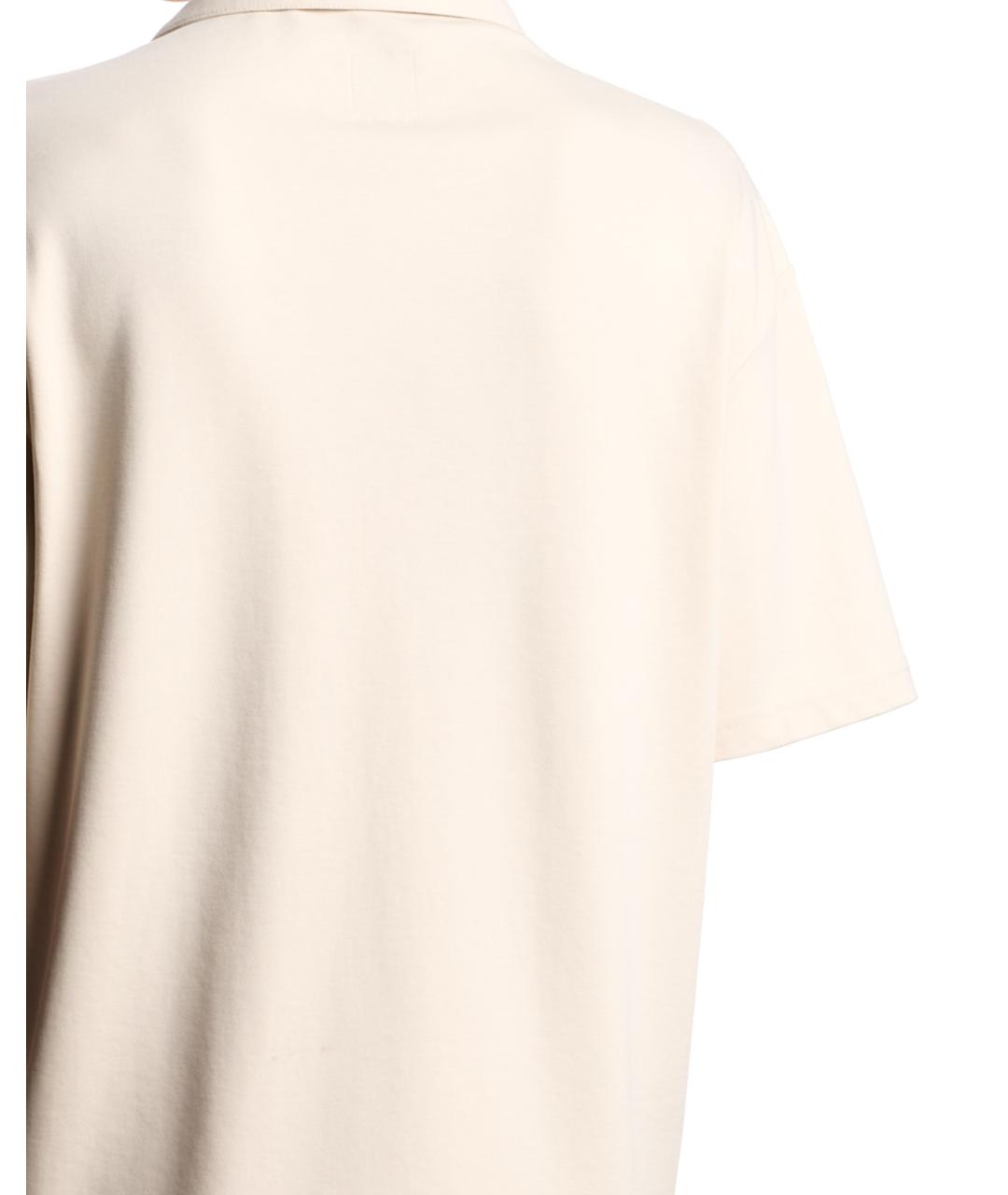 EMPORIO ARMANI Бежевая хлопковая кэжуал рубашка, фото 2