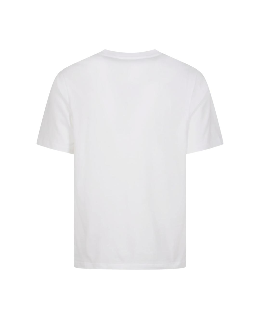 MAISON KITSUNE Белая хлопковая футболка, фото 3