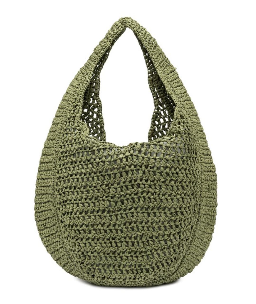 Gianni Chiarini Зеленая пелетеная сумка с короткими ручками, фото 3