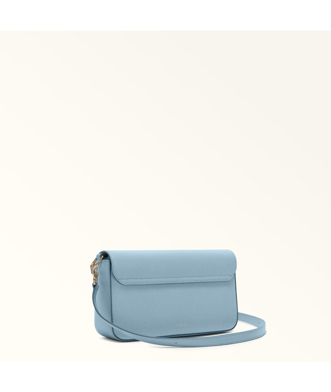 FURLA Голубая кожаная сумка через плечо, фото 2