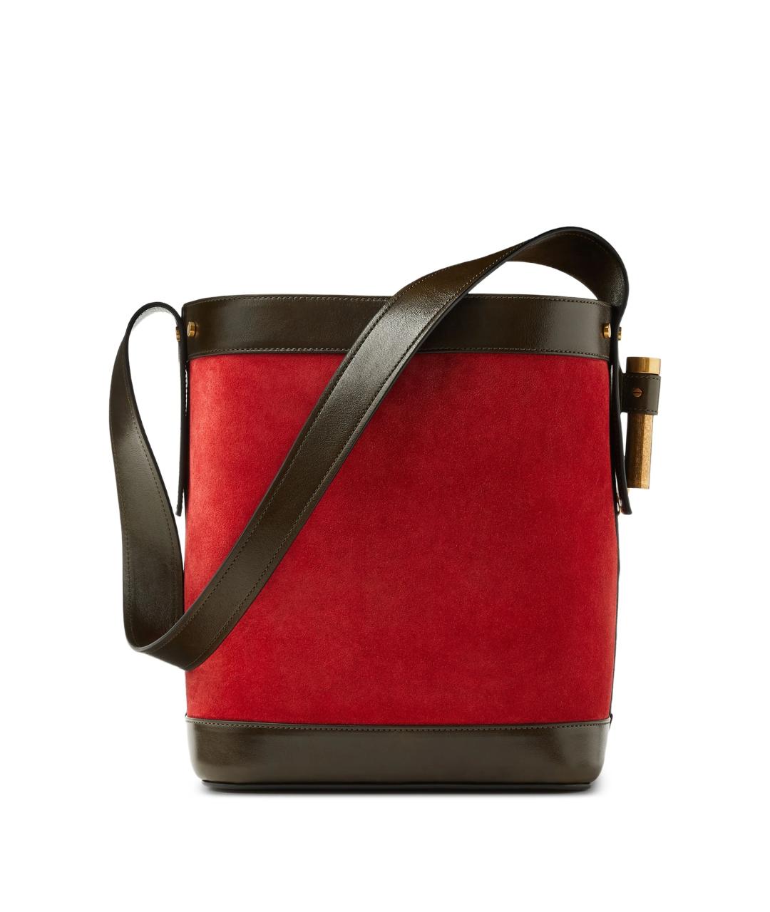 VERSACE Красная кожаная сумка через плечо, фото 3