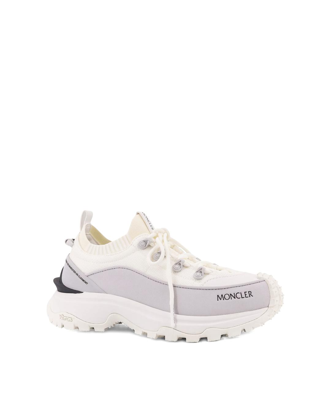 MONCLER Белые текстильные кроссовки, фото 2