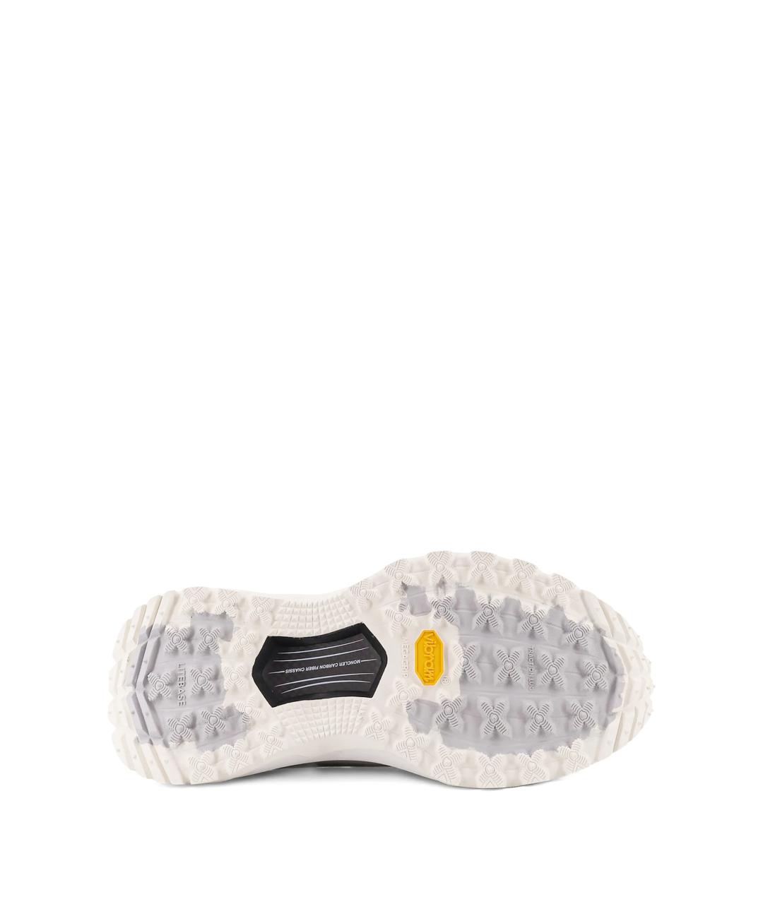 MONCLER Белые текстильные кроссовки, фото 4