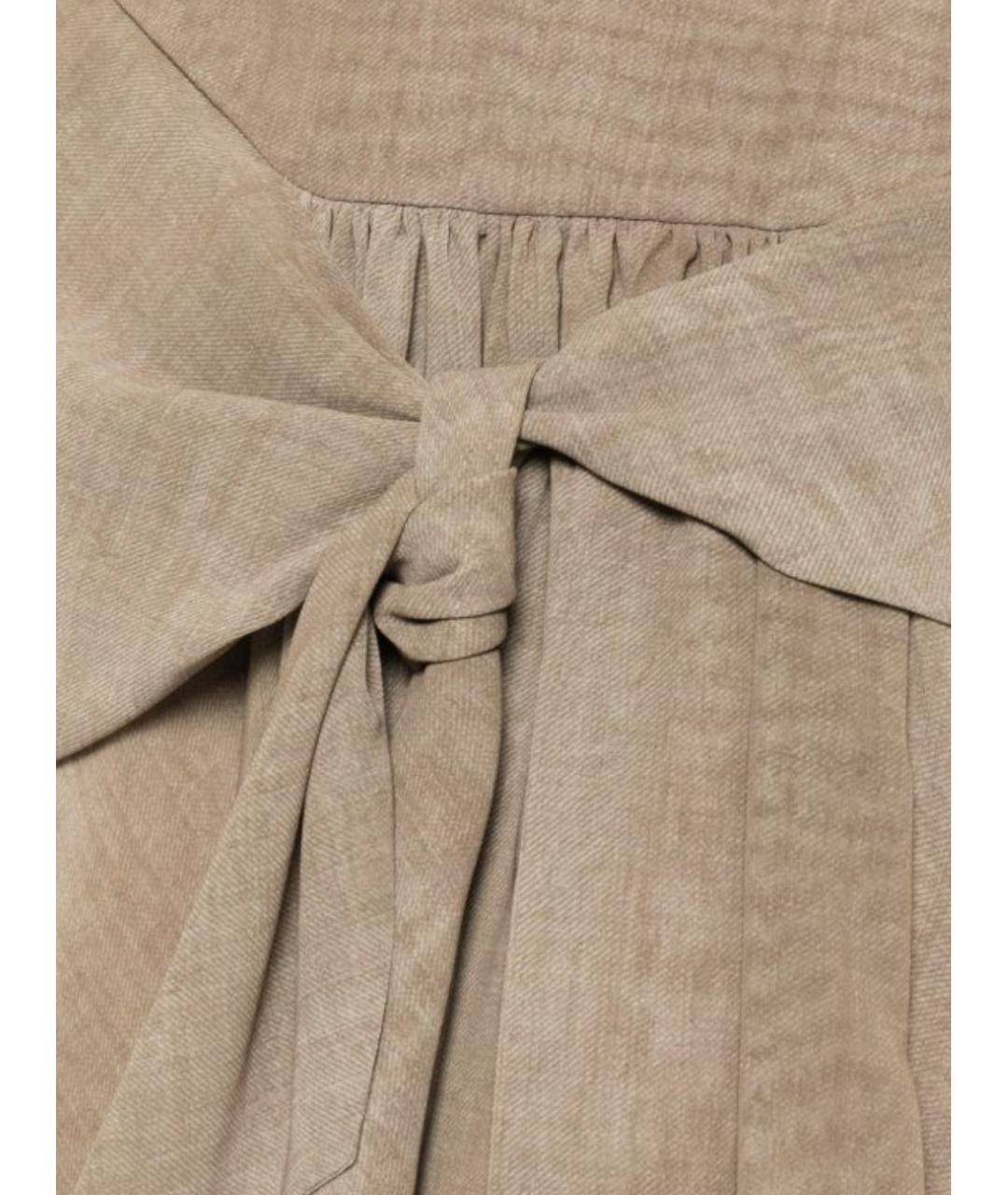 ERMANNO SCERVINO Бежевая полиэстеровая юбка миди, фото 2
