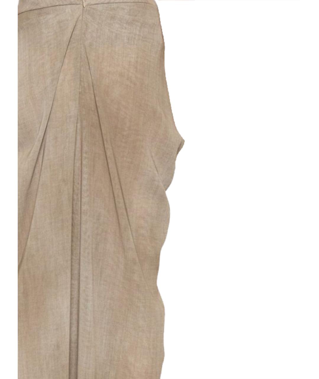 ERMANNO SCERVINO Бежевая полиэстеровая юбка миди, фото 3
