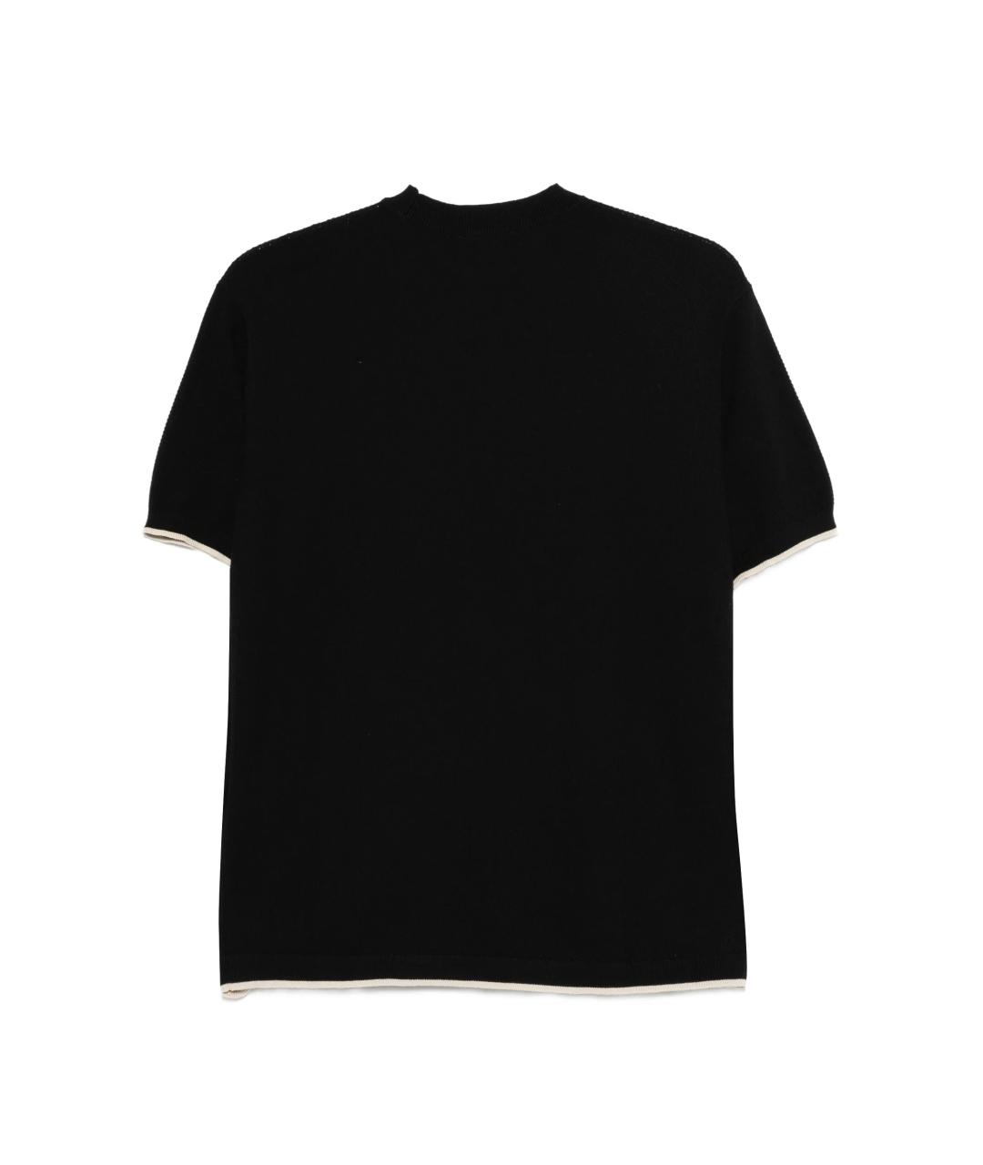 EMPORIO ARMANI Черная хлопковая футболка, фото 3