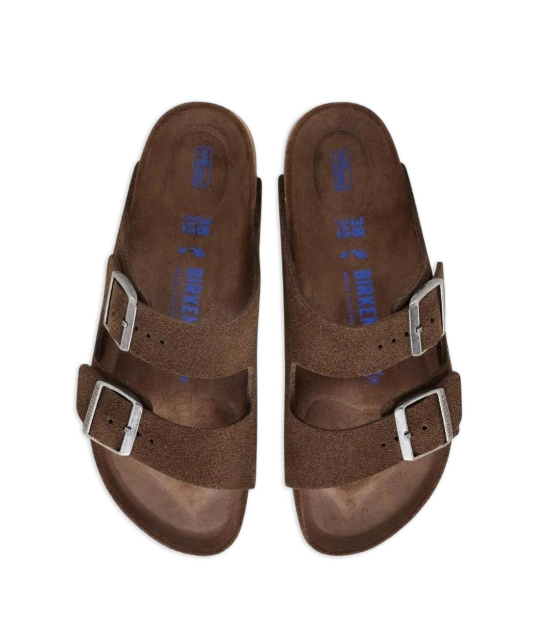 BIRKENSTOCK Коричневые замшевые сандалии, фото 4
